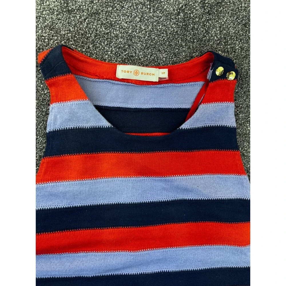 TORY BURCH Dress sz S‎ Ariana Fringed Striped cocktail party casual tank